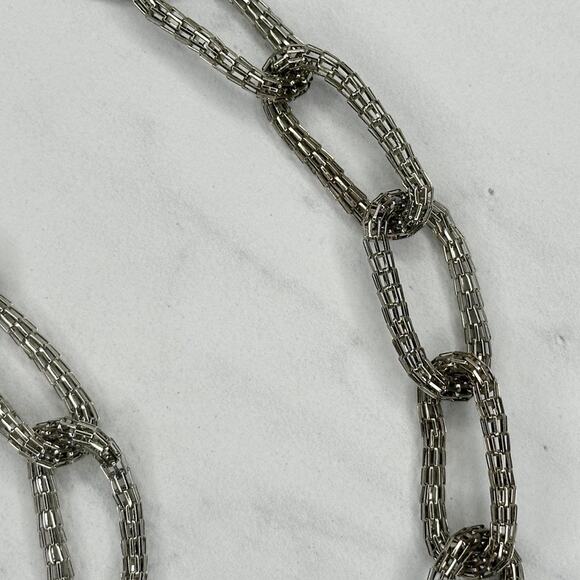 Silver Mesh Chain Link Belt Adjustable Y2K Plus Size One Size โจ - Picture 5 of 10